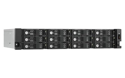 QNAP TL-R1200PES-RP-US 12 Bay 2U Short Depth rackmount PCIe Interface SATA JBOD for petabyte-Scale Expansion (Diskless)