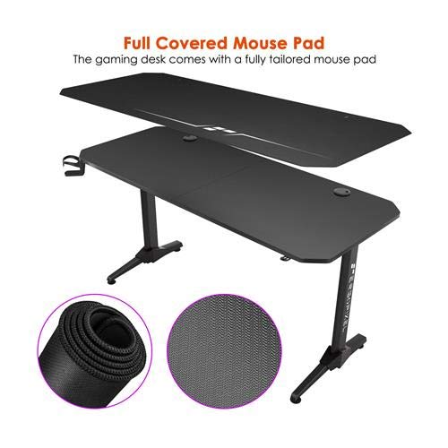 Ergopixel Gaming Desk Black with Cup & Headset