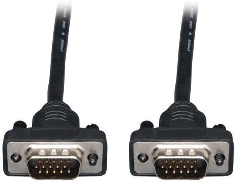 Tripp Lite Low Profile VGA Coax Monitor Cable High Resolution cable with RGB coax (HD15 M/M) 3-ft.(P502-003-SM) 3 feet