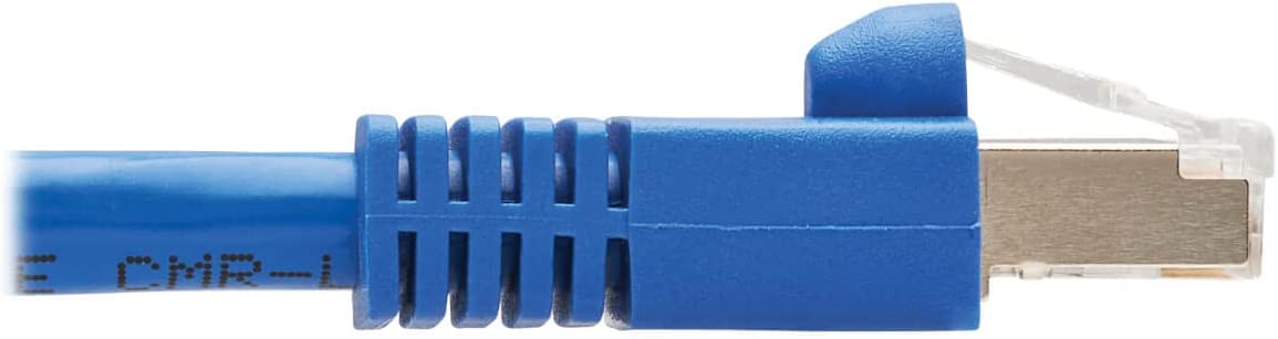 Tripp Lite M12 X-Code Cat6a Shielded Ethernet Cable, M12/RJ45 Cable, 10G F/UTP CMR-LP (M/M), IP68, 60W Power Over Ethernet, Blue, 3.3 Feet / 1 Meter, Lifetime Manufacturer's Warranty (NM12-6A2-01M-BL) M12 to RJ45 3.3 ft / 1M