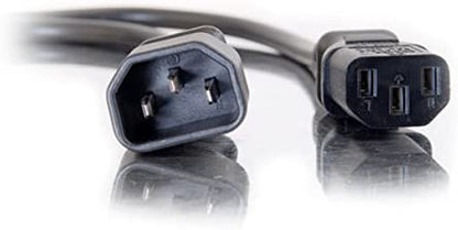 C2g/ cables to go C2G Power Cord, Short Extension Cord, Power Extension Cord, Computer Power Cord, 18 AWG, Black, 6 Feet (1.82 Meters), Cables to Go 03141 Computer 6 Feet