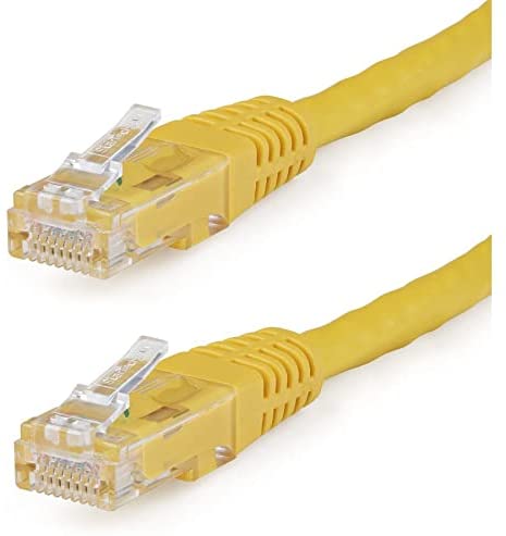 StarTech.com 6ft CAT6 Ethernet Cable - Yellow CAT 6 Gigabit Ethernet Wire -650MHz 100W PoE++ RJ45 UTP Molded Category 6 Network/Patch Cord w/Strain Relief/Fluke Tested UL/TIA Certified (C6PATCH6YL) Yellow 6 ft / 1.82 m 1 Pack