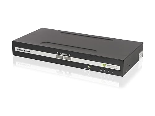 IOGEAR 2-Port Single View DISPLAYPORT PP4.0 Secure KVM Switch W/Audio. TAA Compliance