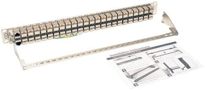 Tripp Lite 48-Port Cat6a Patch Panel STP Shielded RJ45 Ethernet 1U Rackmount TAA (N254-048-SH-6A) 48-Port Cat6a Shielded