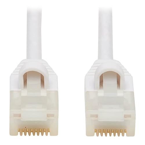 Tripp Lite, Safe-IT, Cat6a Ethernet Cable, Bacteria Resistant, 10G Certified Snagless, Slim UTP Jacket (RJ45 M/M), White, 3 Feet / 0.9 Meters, (N261AB-S03-WH)