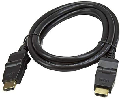 StarTech.com 6ft Swivel HDMI Cable, 4K High Speed Rotating HDMI Cord, 4K 30Hz UHD HDMI, 10.2 Gbps, HDMI 1.4 Video, HDCP 1.4, M/M Pivot Cable with 180° Swivel Connector, HDMI to HDMI Cable (HDMIROTMM6) 6 ft / 2m (180° Rotation)