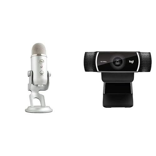 Blue Yeti Podcast Equipment Bundle - for PC, Mac, Gaming, Recording, Streaming, Podcasting, Studio, and Computer Condenser, Blue VO!CE Effects, 4 Pickup Patterns, Premium LED Light - Silver Silver Microphone Podcast Bundle