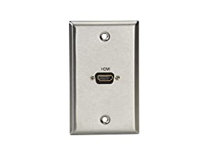 Black Box Network Services AV Stainless WALLPLATE, Single Gang, 1 WP831