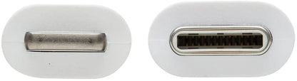 Tripp Lite USB C to Lightning Sync/Charge Cable, 6.6 feet / 2 Meter, White MFI Certified M/M (M102-02M-WH) 2 Meters