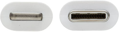 Tripp Lite USB C to Lightning Sync/Charge Cable, 3.3 feet / 1 Meter, White MFI Certified M/M (M102-01M-WH)