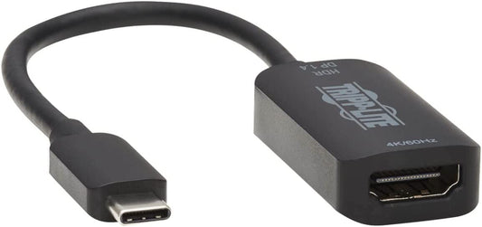 Tripp Lite USB C to HDMI Adapter Cable 4K 60Hz M/F Thunderbolt 3 DP 1.4 6in (U444-06N-HDR4-B)