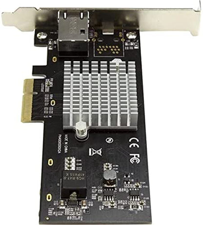 StarTech.com 1 Port 10G PCIe Network Card - 10GBase-T/NBASE-T - RJ45 Port - Intel X550 Chipset - Ethernet Card - Network Adapter - Intel NIC Card (ST10000SPEXI) Red 4.8" x 2.7" x 6" 1 Port