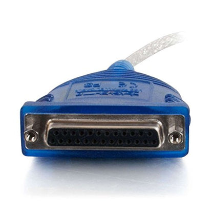C2G 16899 USB To DB25 IEEE-1284 Parallel Printer Adapter Cable, 6 Feet