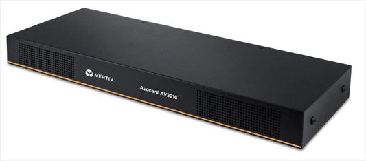 Vertiv Avocent AV3000 Rackmount KVM Over IP Switch, 16 Port KVM switches, Common Access Card (CAC), Local and Remote Access, Centralized Management, VGA, DisplayPort, DVI, HDMI, VGA Cable (AV3216-400) 16-Port KVM over IP