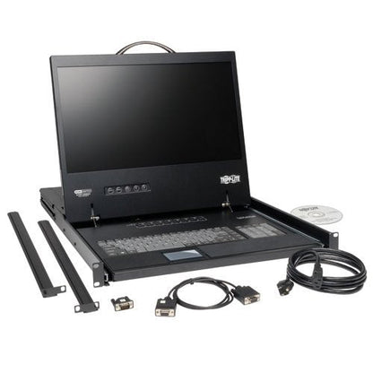 Tripp Lite NetController 8-Port Rackmount Console KVM Switch Steel with 19-Inch LCD Screen, Touchpad & Keyboard, Daisy-Chain up to 248 Devices, 1URM, 1-Year Warranty (B040-008-19) 8 Port