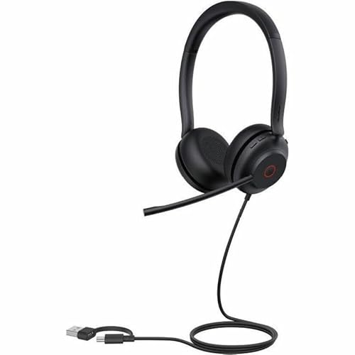 Yealink USB Wired Headset - Microsoft Teams Certification - Stereo - USB Type A, USB Type C - Wired - 32 Ohm - 20 Hz to 20 kHz - Over-the-head - Binaural - Supra-aural - 4.92 ft Cable - Noise Cancelling, Electret Condenser Microphone - Noise Canceling