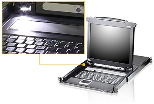 ATEN CL5708N Slideaway 8-Port PS/2 USB VGA KVM Switch with 19" LCD, Daisy-Chain Port, and USB Peripheral Support