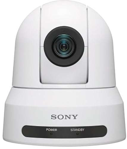 Sony Pro SRG-X40UHW.UC Standard PTZ Camera, White; Simple UVC or HDMI Connection; 30x Optical Zoom; 1/2.5" CMOS; DC 12V; 3840 x 2160 Max Resolution; Auto/Manual Focus; Day/Night; Image Stabilizer
