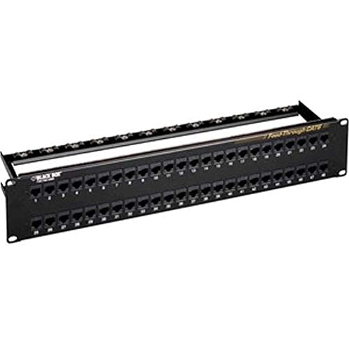 Black Box CAT6 Feed-Through Patch Panel - Unshielded, 48-Port