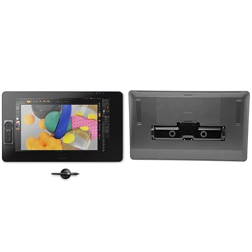 Wacom Cintiq Pro 24 Creative Pen and Touch Display – 4K Graphic Drawing Monitor with 8192 Pen Pressure and 99% Adobe RGB (DTH2420K0), Black & ACK62804K Cintiq Pro VESA Mount Display + VESA Mount
