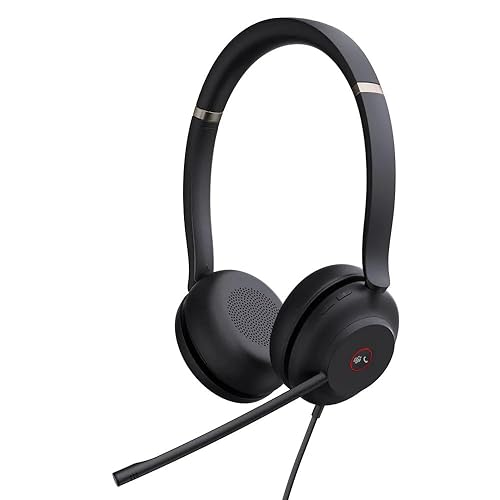 YEALINK UH37 Dual USB Teams Headset, Dual, USB-A & USB-C, Dual Noise-Canceling Mics, Busy Light