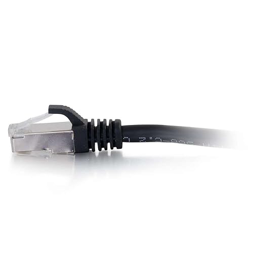 C2G 00809 Cat6 Cable - Snagless Shielded Ethernet Network Patch Cable, Black (2 Feet, 0.60 Meters) 2 Feet Black