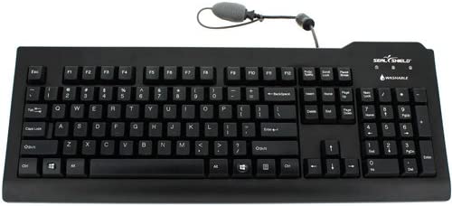 Seal shield Silver Seal Medical Grade Keyboard - Dishwasher Safe &amp; Antimicrobial - Qwerty Is