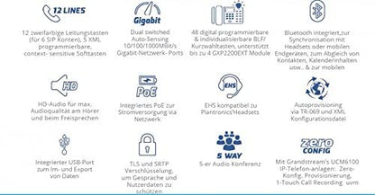 Grandstream GS-GXP2135 Enterprise IP Phone with Gigabit Speed &amp; Supports up to 8 Lines VoIP Phone &amp; Device