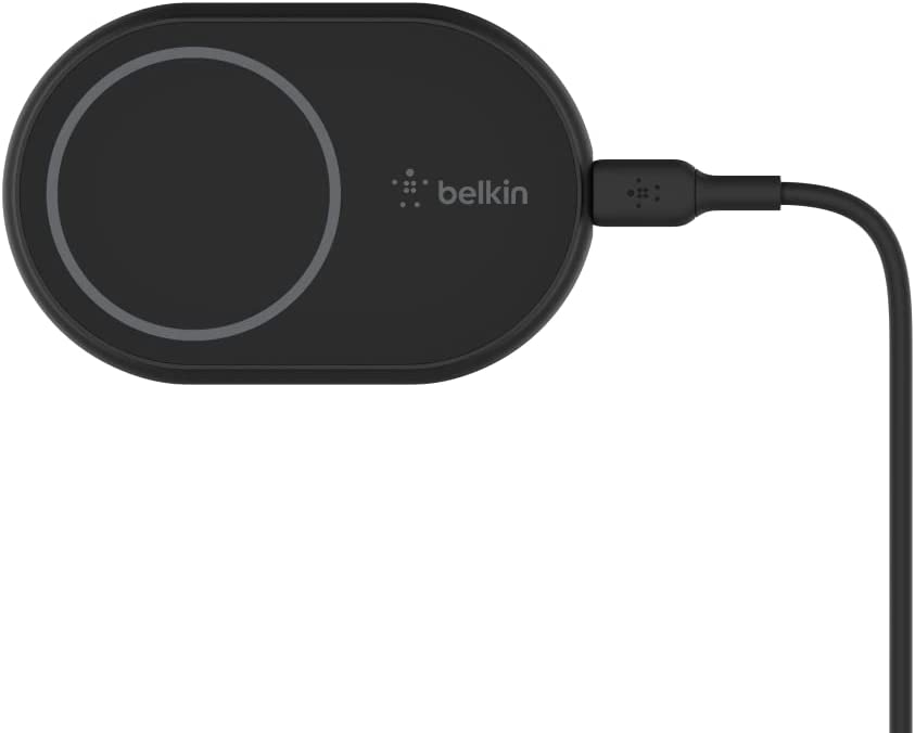 Belkin Magnetic Wireless Car Charger - MagSafe Compatible Car Mount Wireless Charger - Air Vent Mount With Included Power Supply for iPhone 14, iPhone 13 &amp; iPhone 12 - Car Magnetic Phone Mount Charger Charging Mount