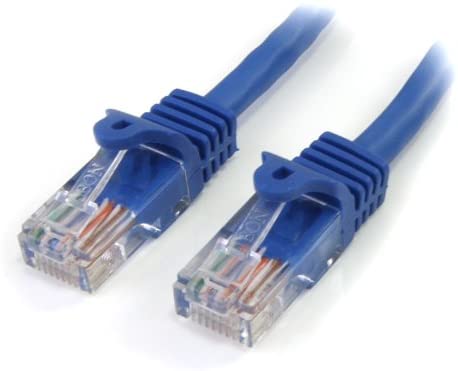 StarTech.com Cat5e Ethernet Cable100 ft - Blue - Patch Cable - Snagless Cat5e Cable - Long Network Cable - Ethernet Cord - Cat 5e Cable - 100ft 100 ft / 30.5m Blue