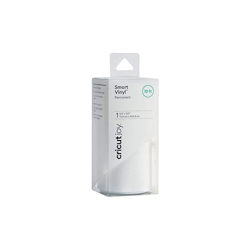 Cricut Smart Permanent Vinyl (5.5in x 120in, White) for Joy machine -cuts up to 10ft White 5.5in x 120in