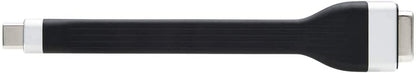 Tripp Lite USB-C to VGA Flat Cable, Flat USB C to VGA Apapter Cable (M/F), 1920 x 1200 60 Hz, Thunderbolt 3 Compatible, Black, 5 in (U444-F5N-VGA)