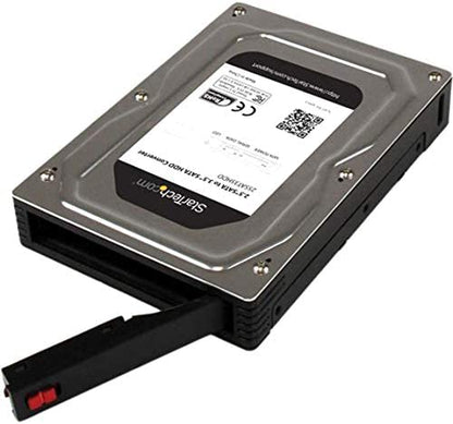 StarTech.com 2.5" to 3.5" SATA HDD/SSD Adapter Enclosure - External Hard Drive Converter with HDD/SSD Height up to 12.5mm (25SAT35HDD), Gray 2.5in SATA Drive 3.5in SATA Enclosure