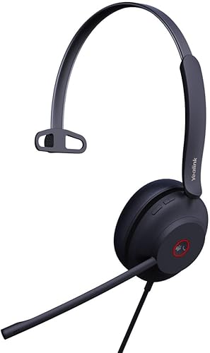 Yealink Uh37 Mono Teams Headset - Microsoft Teams Certification - Mono - Usb - Wired - 32 Ohm - 20 Hz - 20 Khz - Over-the-head - Monaural - Supra-aural - 3.9 Ft Cable - Noise Cancelling, Electret Condenser Microphone - Black