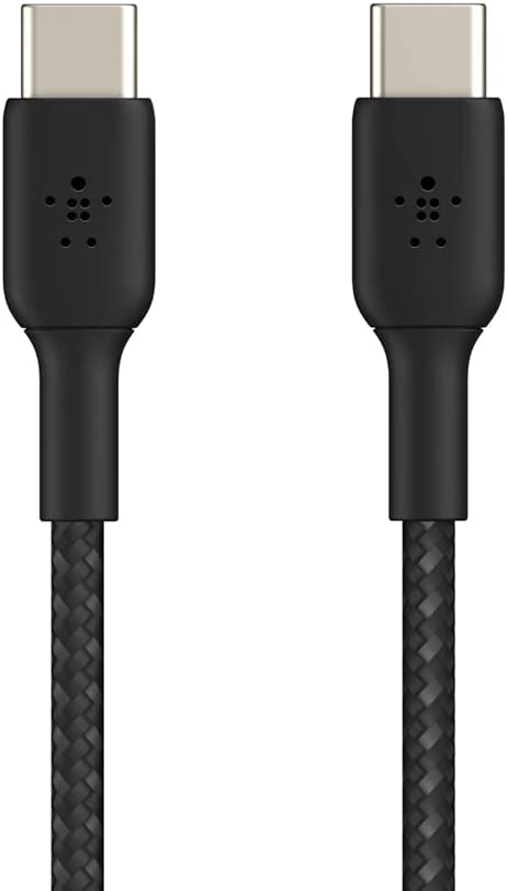 Belkin Boost Charge Braided USB-C to USB-C Cable, Black (1M/3.3FT) (CAB004bt1MBK)