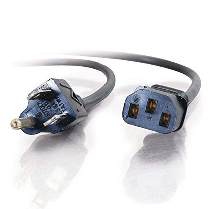 C2G 03120 18 AWG Computer Power Cord Extension - IEC320C14 to IEC320C13, TAA Compliant, Black (3 Feet, 0.91 Meters)