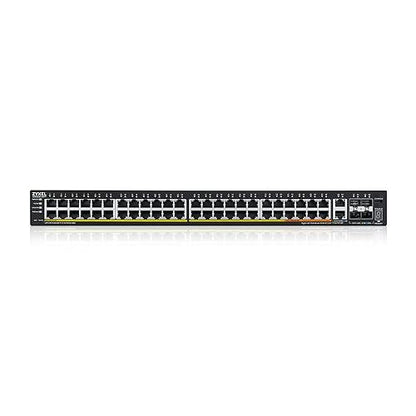 Zyxel 48-Port GbE L3 Access PoE+ Switch with 6 10G Uplink (960 W) (XGS2220-54FP)