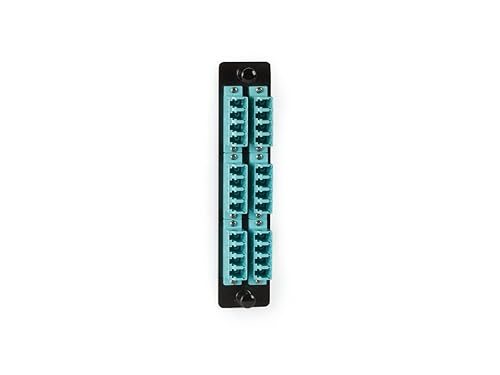 Black Box Fiber Adapter Panel - HIGH-Density 10G MULTIMODE, Ceramic Sleeve, (12) LC Duplex