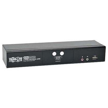 Tripp Lite 2-Port Dvi Dual-Link/USB KVM Switch with 2 X 6 Feet Audio Cables (B004-DUA2-HR-K) Black