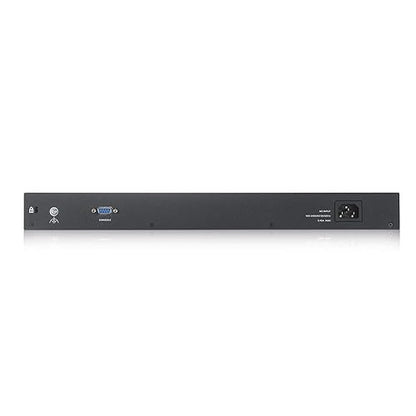 Zyxel 44-Port Gigabit Ethernet Layer 2 Managed PoE+ Switch with 375 Watt Budget and 4 Gigabit Combo Ports + 2 SFP and Hybrid Cloud Mode [GS2220-50HP] 48-Port | PoE+ | 4-Port GbE | 2 SFP