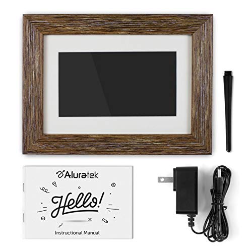 Aluratek 7" Distressed Wood Digital Photo Frame with Auto Slideshow Feature, 1024 x 600, 16:9 (ADPFD07F) 7 Inch