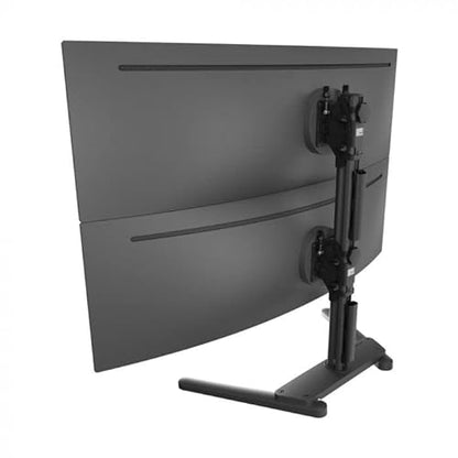 Freestanding Heavy Duty Dual Vertical Monitor Mount