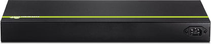 TRENDnet 16-Port Gigabit PoE+ Switch, 16 x Gigabit PoE+ Ports, 246W PoE Power Budget, 32 Gbps Switching Capacity, Desktop Switch, Ethernet Network Switch, Metal, Lifetime Protection, Black, TPE-TG160g