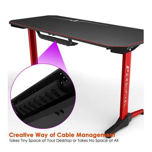 Gaming Desk Red with Cup & Headset