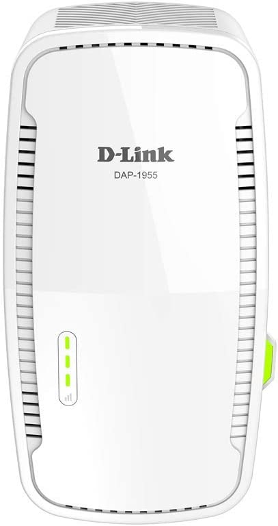 D-Link WiFi Range Extender Mesh Gigabit AC1900 Dual Band Plug In Wall Signal Booster Wireless or Ethernet Port Smart Home Access Point (DAP-1955-US) AC1900 Range Extender