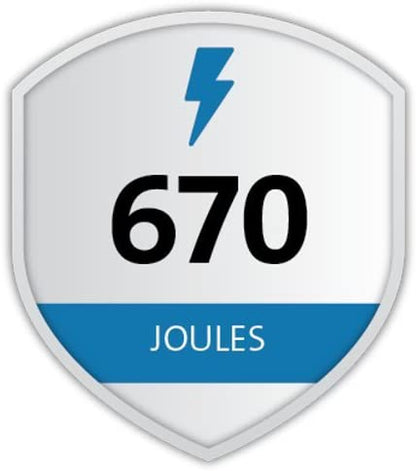 Kensington SmartSockets 6-Outlet, 6-Foot Cord, &amp; 670 Joules Basic Surge Protector (K62146NA) Basic (670 Joules, 6' Cord)
