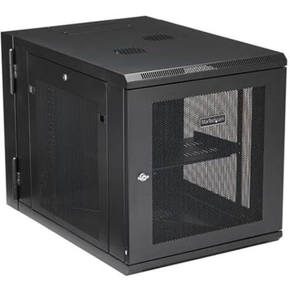 StarTech.com 4-Post 12U Wall Mount Network Cabinet w/ 1U Shelf, 19 Wall-Mounted Server Rack for IT / Data Computer Equipment 12U| 24 Depth Cabinet