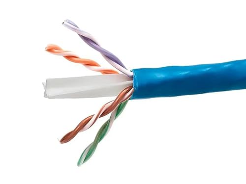 Monoprice Cat6 CMP Bulk Cable - 1000 Feet - Blue | UTP, UL, Solid, 23AWG, 550Mhz, Pure Bare Copper Wire, Plenum, Reelex II