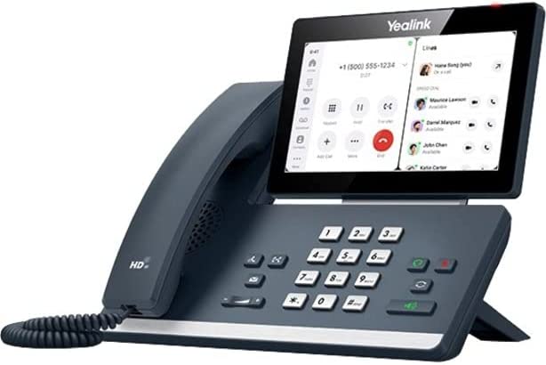 Yealink MP58-WH VoIP Teams &amp; SIP (Hybrid Mode) Telephone with Bluetooth handset, Android 9, 2 x GB Ethernet, PoE Required, AC Optional, 7" Touch Colour LCD.