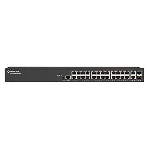 Black Box LGB1126A-R2 GIGABIT ETHERNET (1000-MBPS) Managed Switch - (24) 10/100/1000-MBPS Copper RJ45